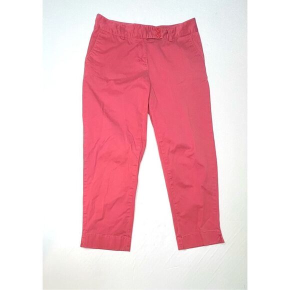 Vineyard Vines Pink Stretch Low Rise Cropped Chino Everyday Essentials Sz 4 - Picture 1 of 10